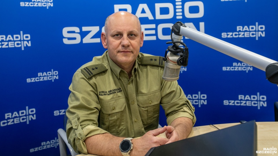 Zastępca Komendanta Straży Granicznej w Szczecinie, ppłk Wojciech Michalik. Fot. Weronika Łyczywek [Radio Szczecin]