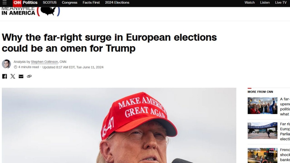 Donald Trump. źródło: https://edition.cnn.com/2024/06/11/politics/trump-european-union-elections-analysis/index.html