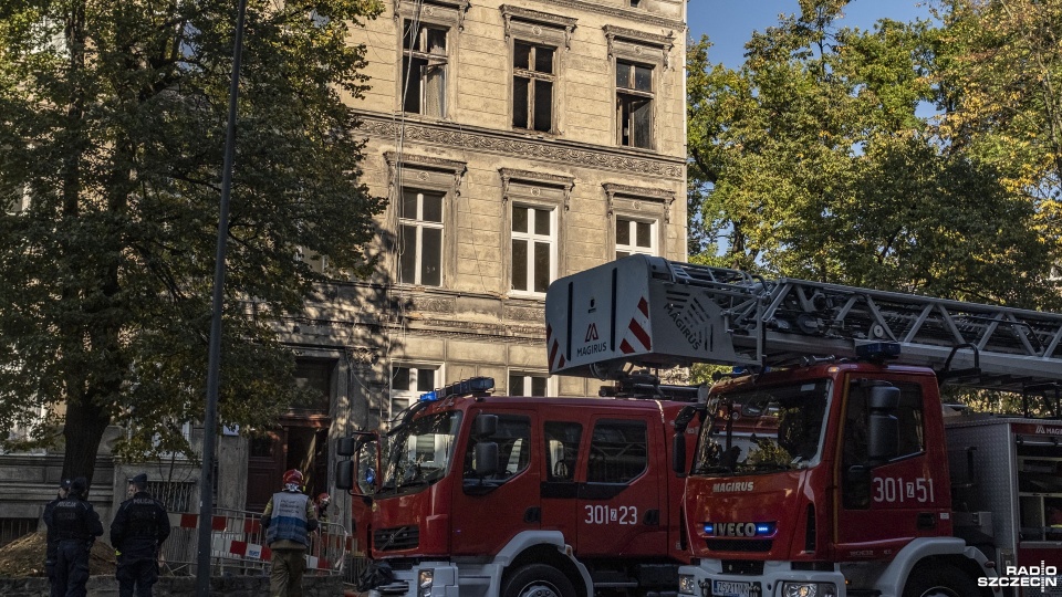 Pożar kamienicy w centrum Szczecina [ZDJĘCIA]