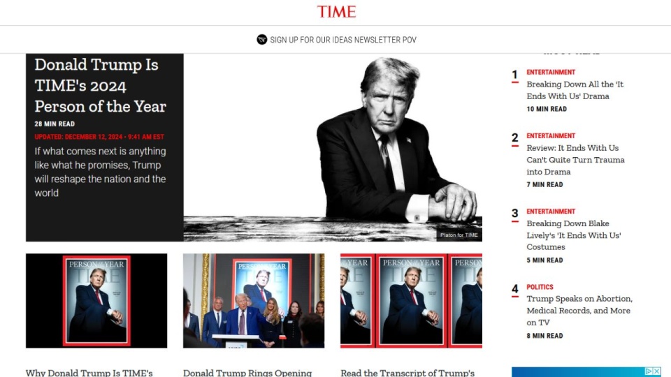 Donald Trump. źródło: https://time.com/