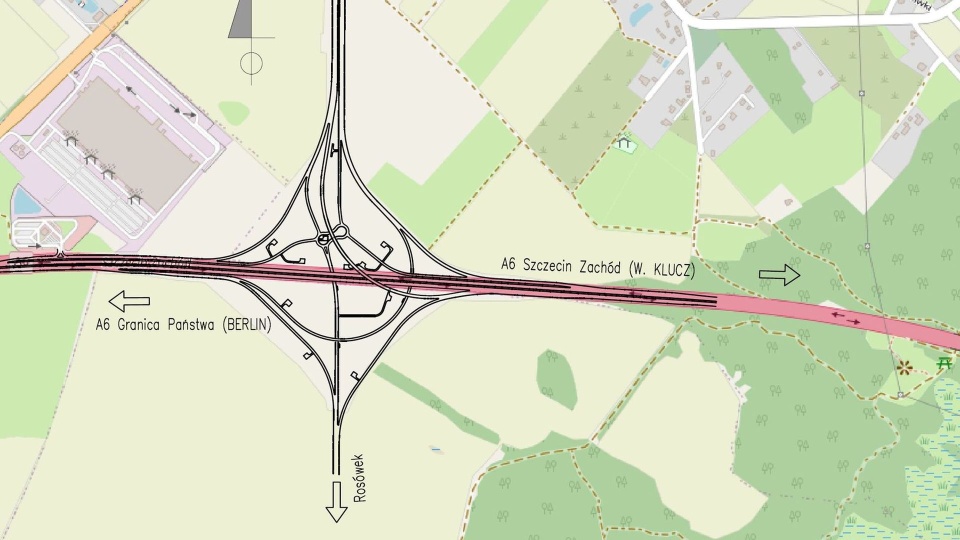 Plan orientacyjny II etap obwodnicy Przecławia i Warzymic w ciągu DK13. Mat. GDDKiA