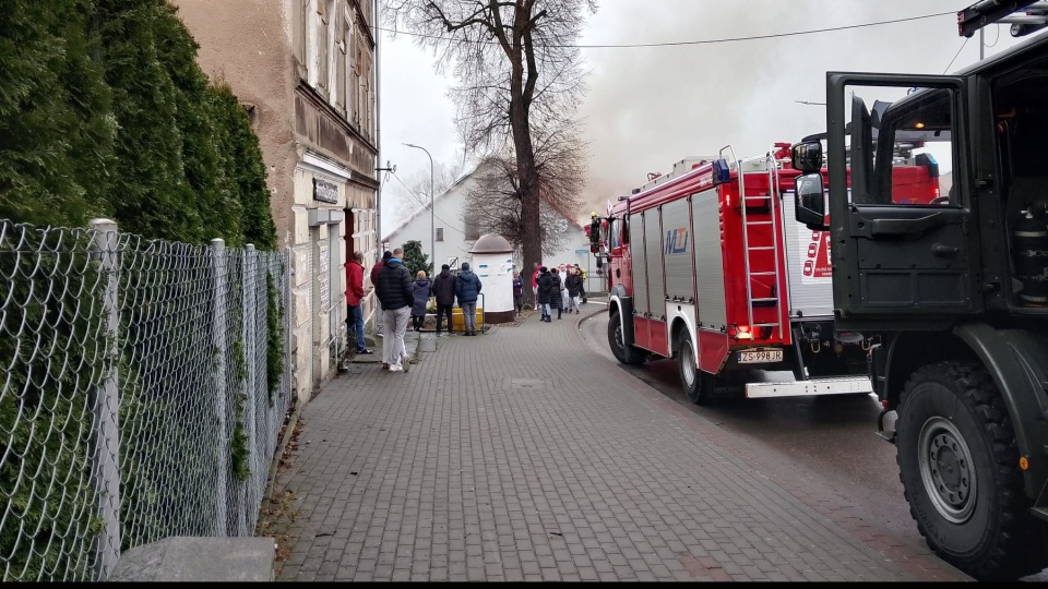 Pożar w Czaplinku, dwie osoby poszkodowane