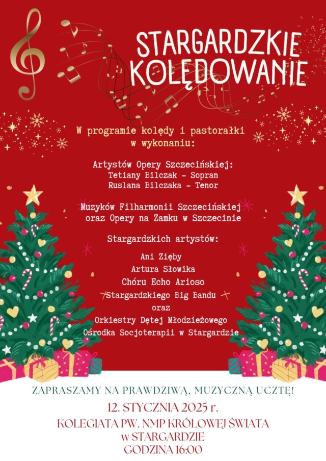 Mat. Organizatora "Stargardzkie kolędowanie" w Kolegiacie