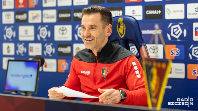 Robert Kolendowicz. Fot. Robert Stachnik [Radio Szczecin] Kolendowicz: "Mam nadzieję, że znowu będziemy mogli świętować z kibicami" [ZDJĘCIA]