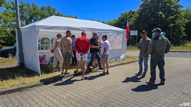 Fot. Wojciech Ochrymiuk [Radio Szczecin] Nie ustają protesty na przejściach granicznych w regionie [WIDEO, ZDJĘCIA]