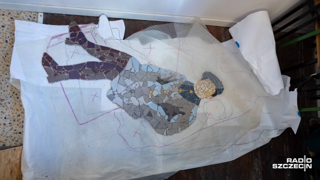 Fot. Robert Stachnik [Radio Szczecin] Powrót do przeszłości, czyli powstaje historyczna mozaika [WIDEO, ZDJĘCIA]