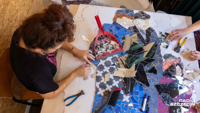 Fot. Robert Stachnik [Radio Szczecin] Powrót do przeszłości, czyli powstaje historyczna mozaika [WIDEO, ZDJĘCIA]