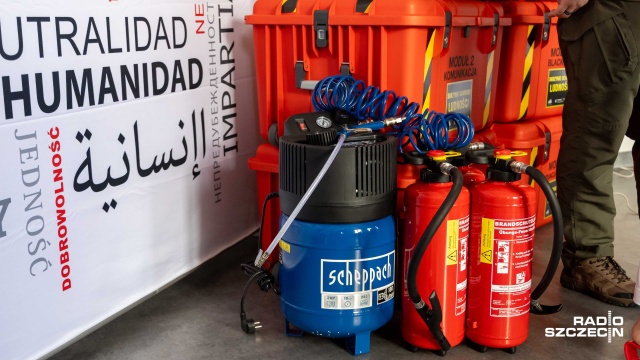 Fot. Robert Stachnik [Radio Szczecin] Sprzęt z Niemiec na sytuacje kryzysowe w Szczecinie [ZDJĘCIA]