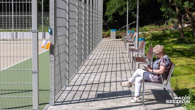 Fot. Robert Stachnik [Radio Szczecin] Nowa strefa sportu na Pogodnie. Skwer Romana Kużaka oficjalnie otwarty [WIDEO, ZDJĘCIA]