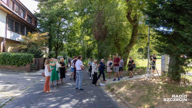 Fot. Robert Stachnik [Radio Szczecin] Nowa strefa sportu na Pogodnie. Skwer Romana Kużaka oficjalnie otwarty [WIDEO, ZDJĘCIA]