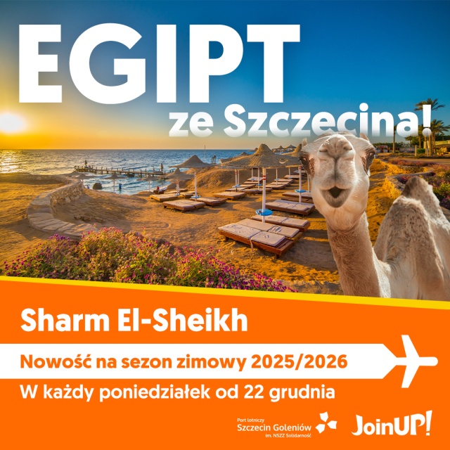 Mat. Port Lotniczy Szczecin - Goleniów im. NSZZ Solidarność Z goleniowskiego lotniska do Egiptu