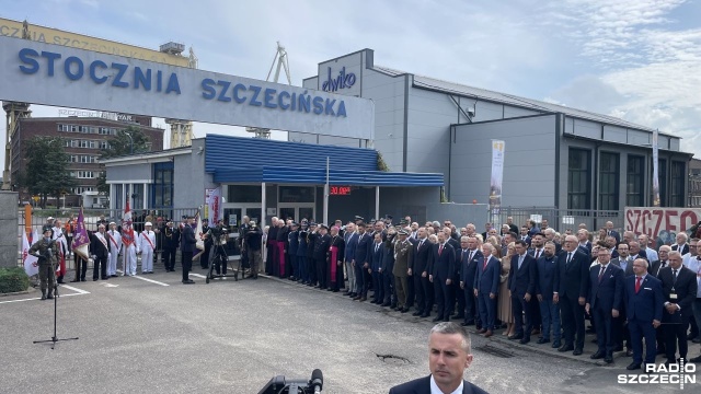 Fot. Robert Stachnik [Radio Szczecin] Rocznica Porozumień Sierpniowych. Obchody w Szczecinie z udziałem prezydenta RP [ZDJĘCIA]