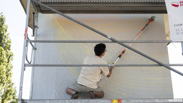 Fot. Kamila Kozioł [Radio Szczecin] Artyści upiększyli filary Trasy Zamkowej [WIDEO, ZDJĘCIA]