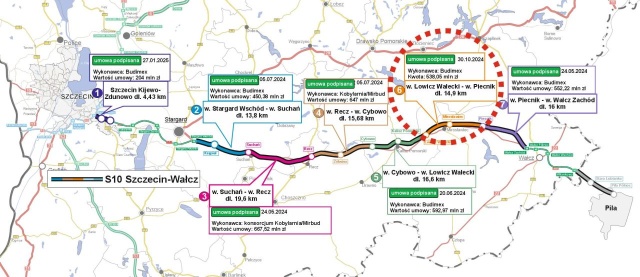 Fot. x.com/GDDKiA_Szczecin Jest wniosek o budowę kolejnego odcinka S10