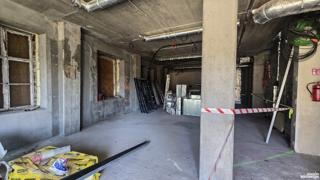 Fot. Wojciech Ochrymiuk [Radio Szczecin] Nowa siedziba Wód Polskich na szczecińskiej Wenecji. Byliśmy na placu budowy [WIDEO, ZDJĘCIA]