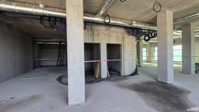 Fot. Wojciech Ochrymiuk [Radio Szczecin] Nowa siedziba Wód Polskich na szczecińskiej Wenecji. Byliśmy na placu budowy [WIDEO, ZDJĘCIA]