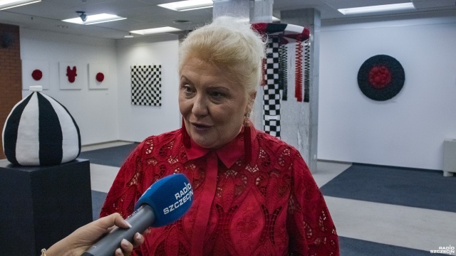 Fot. Wojciech Ochrymiuk [Radio Szczecin] Sztuka tkaniny na wystawie w Książnicy Pomorskiej [WIDEO, ZDJĘCIA]