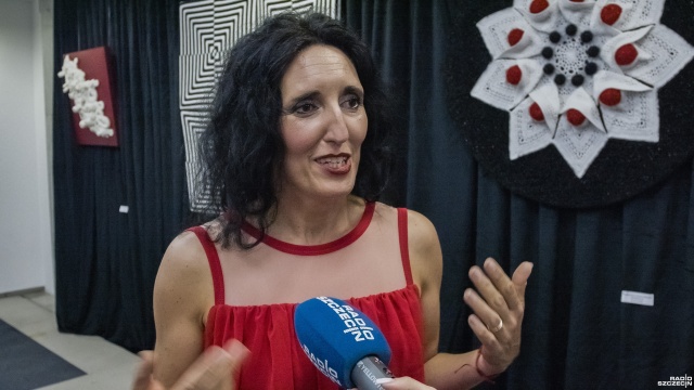 Fot. Wojciech Ochrymiuk [Radio Szczecin] Sztuka tkaniny na wystawie w Książnicy Pomorskiej [WIDEO, ZDJĘCIA]