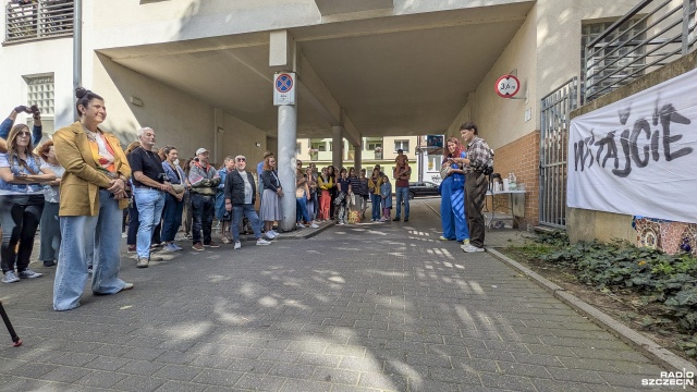 Fot. Maciej Papke [Radio Szczecin] Pierwsi szczecinianie uwiecznieni na mozaice [WIDEO, ZDJĘCIA]