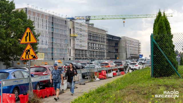 Fot. Robert Stachnik [Radio Szczecin] Ważny punkt budowy nowego budynku szpitala w Szczecinie [WIDEO, ZDJĘCIA]