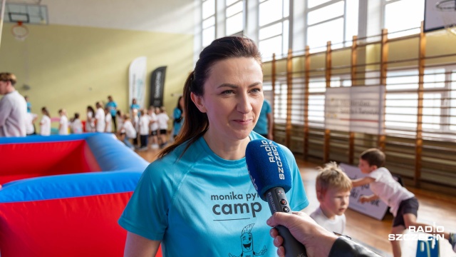 Monika Pyrek. Fot. Robert Stachnik [Radio Szczecin] Pyrek: chodzi o tę euforię przy uprawianiu sportu przez dzieci [WIDEO, ZDJĘCIA]