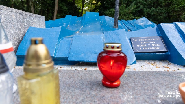 Fot. Robert Stachnik [Radio Szczecin] Pomnik przechodzi renowację, ale konserwator zabytków ma wątpliwości 
[ZDJĘCIA]