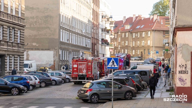 Fot. Robert Stachnik [Radio Szczecin] Pożar na Niebuszewie [ZDJĘCIA]
