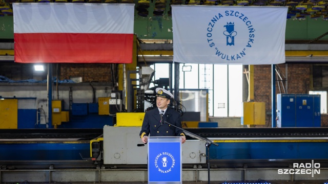 Fot. Robert Stachnik [Radio Szczecin] Ruszyła budowa stawiacza pław. Stocznia Szczecińska czekała na to 18 lat [WIDEO, ZDJĘCIA]