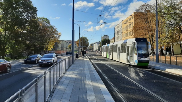 Fot. Tramwaje Szczecińskie Fragment al. Powstańców Wielkopolskich otwarty dla kierowców [ZDJĘCIA]