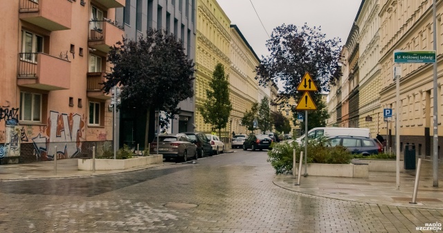 Fot. Wojciech Ochrymiuk [Radio Szczecin] Zmiana organizacji ruchu na ulicy Małkowskiego [WIDEO, ZDJĘCIA]