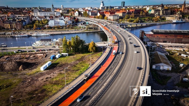 Fot. Szczecińskie Inwestycje Miejskie Zmiany w organizacji ruchu na modernizowanej Trasie Zamkowej [ZDJĘCIA]
