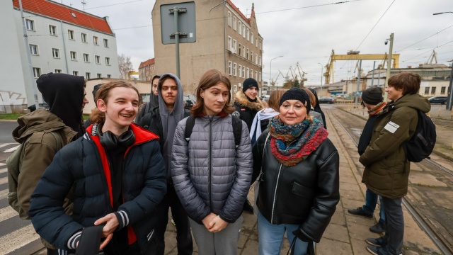 Fot. Robert Stachnik [Radio Szczecin] Lekcja o prawach człowieka w tramwaju [WIDEO, ZDJĘCIA]