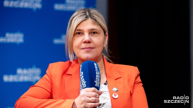 Tamara Olszewska-Watracz. Fot. Robert Stachnik [Radio Szczecin] Przemoc wobec dzieci i mit "dobrego domu" tematem debaty w Radiu Szczecin [ZDJĘCIA]