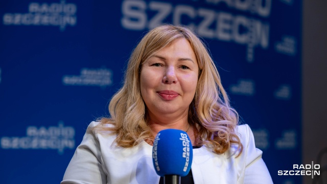 Agnieszka Szablewska. Fot. Robert Stachnik [Radio Szczecin] Przemoc wobec dzieci i mit "dobrego domu" tematem debaty w Radiu Szczecin [ZDJĘCIA]