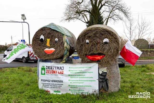 Fot. Robert Stachnik [Radio Szczecin] Rolnicy protestowali w Krąpieli. Postulaty są niezmienne [ZDJĘCIA]
