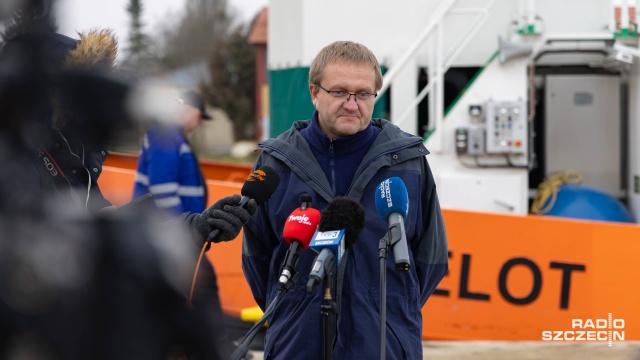 Michał Durka. Fot. Robert Stachnik [Radio Szczecin] Zimy na razie nie ma, ale lodołamacze są gotowe do akcji [WIDEO, ZDJĘCIA]