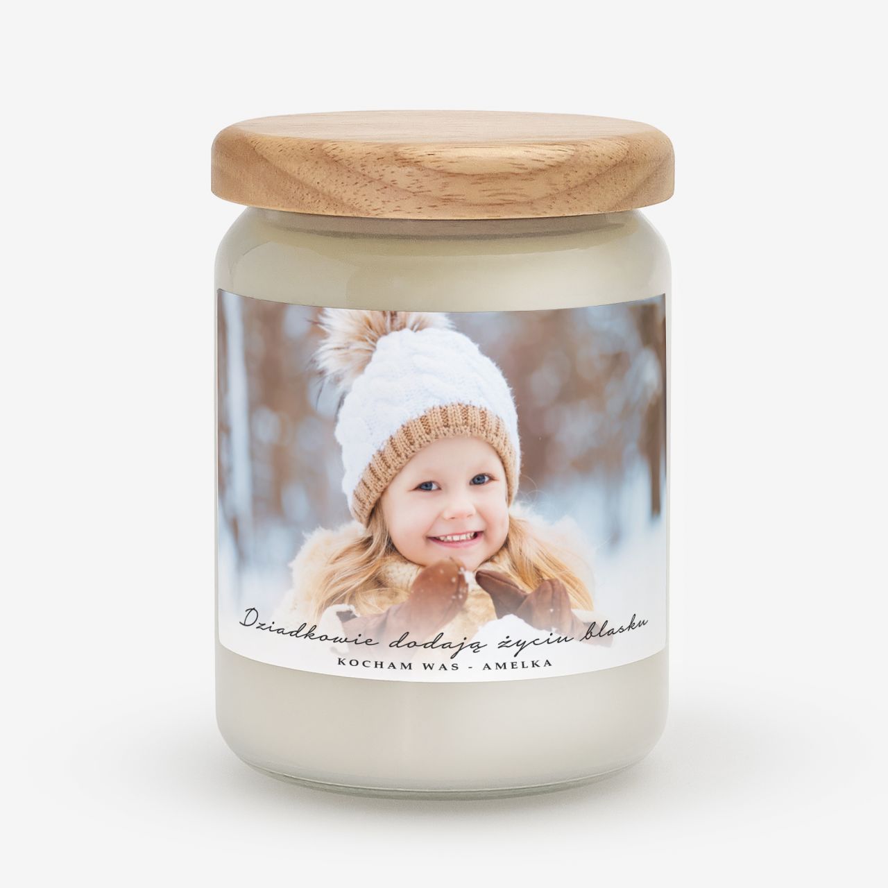 Naturalna świeca zapachowa PREZENT NA DZIEŃ BABCI I DZIADKA