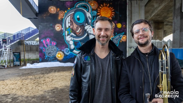 Fot. Robert Stachnik [Radio Szczecin] Polski astronauta odsłonił kosmiczny mural [WIDEO, ZDJĘCIA]