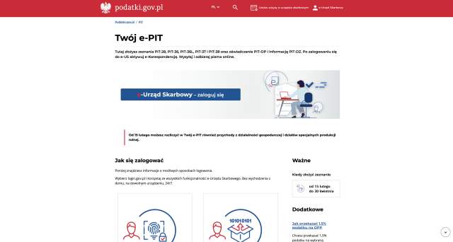 Ponad dwa miliony osób rozliczyło się elektronicznie z fiskusem z podatku zapłaconego w ubiegłym roku. Zeznania podatkowe można składać od 15 lutego.