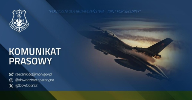 Operowanie polskiego i sojuszniczego lotnictwa w naszej przestrzeni powietrznej zostało zakończone - poinformowało przed godz. 19 Dowództwo Operacyjne Rodzajów Sił Zbrojnych (DORSZ).
