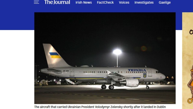 Cztery niezidentyfikowane drony militarne leciały w kierunku samolotu, którym w poniedziałek do Irlandii podróżował ukraiński przywódca Wołodymyr Zełenski. O sytuacji poinformował irlandzki portal The Journal.