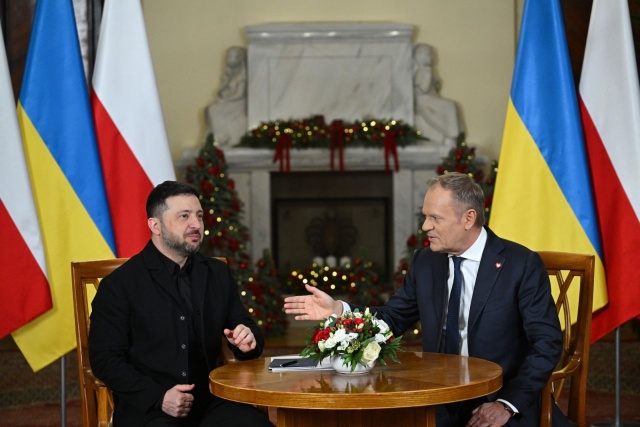 Bez oporu Ukrainy wobec Rosjan polska niepodległość byłaby zagrożona - powiedział premier Donald Tusk. Spotkanie szefa rządu z prezydentem Ukrainy Wołodymyrem Zełenskim odbyło się w Kancelarii Prezesa Rady Ministrów.