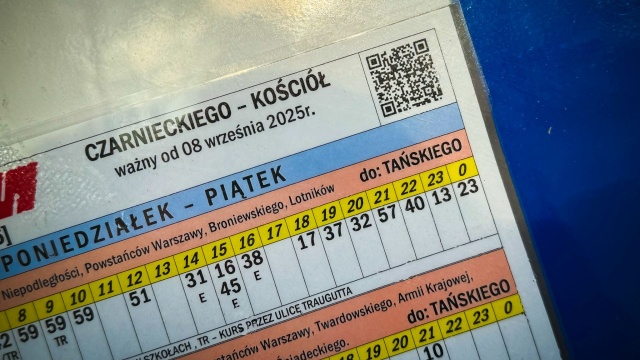 Nowe rozwiązanie na stargardzkich przystankach - kody do śledzenia autobusów