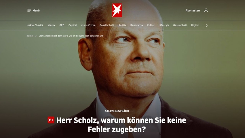 Kanclerz Olaf Scholz w rozmowie z magazynem Stern określił 20 procent wzrostu jako poważny krok do przodu. https://www.stern.de/