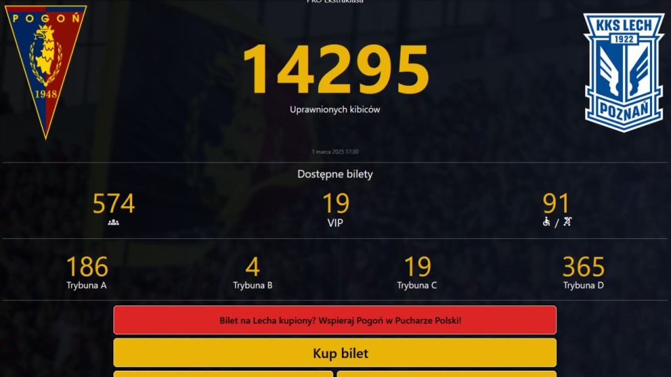 Stan na godz. 22.02 (17.02.2025). źródło: https://ilunapogon.pl/lech/