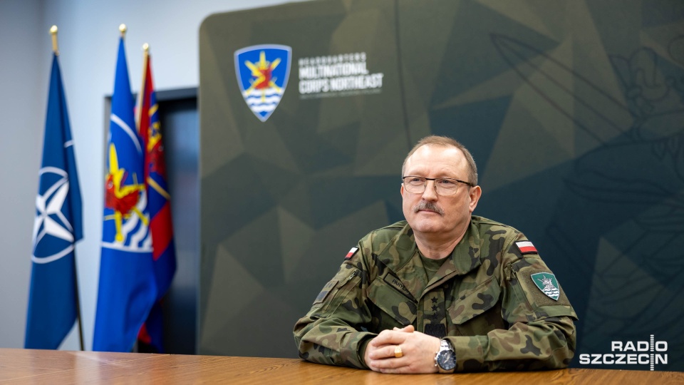 Generał broni Dariusz Parylak odniósł się do sytuacji na wschodniej granicy i informacji o planowanych przez Rosję i Białoruś szkoleń wojskowych. Fot. Robert Stachnik [Radio Szczecin]
