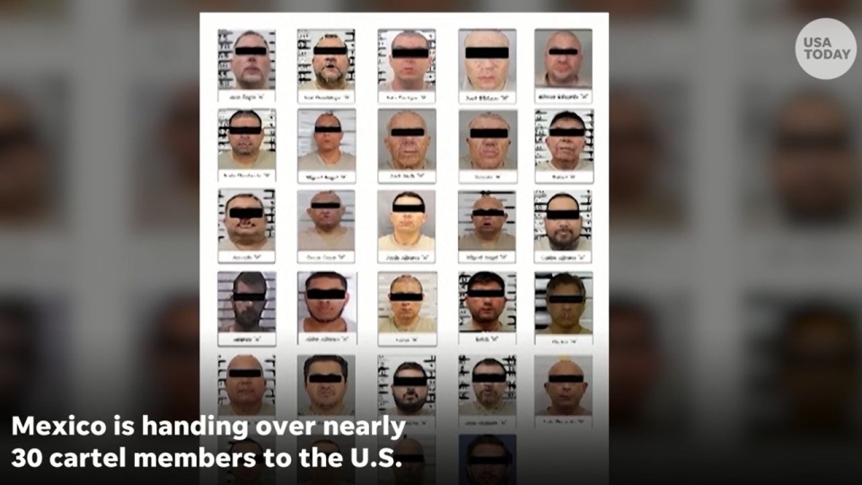 29 osadzonych w meksykańskich więzieniach przestępców, działających wcześniej także na terenie USA zostało przetransportowanych specjalnym samolotem. źródło: https://eu.usatoday.com/