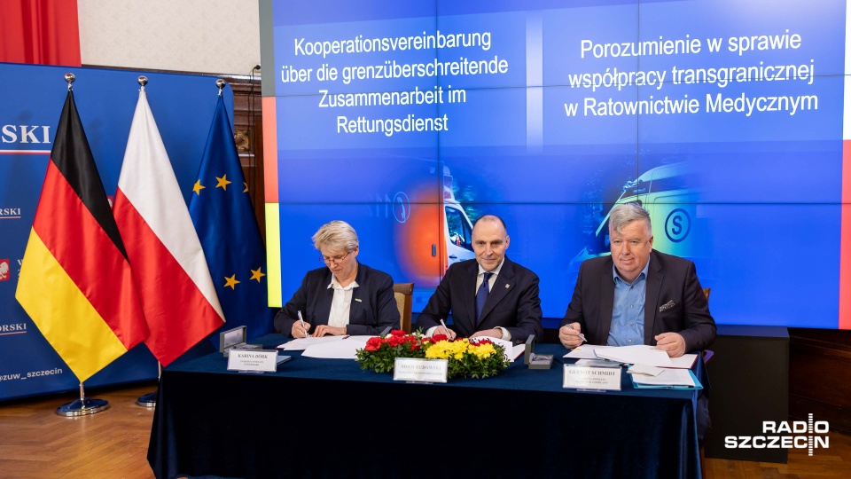 Karina Dörk, Adam Rudawski, Gernot Schmidt. Fot. Robert Stachnik [Radio Szczecin]