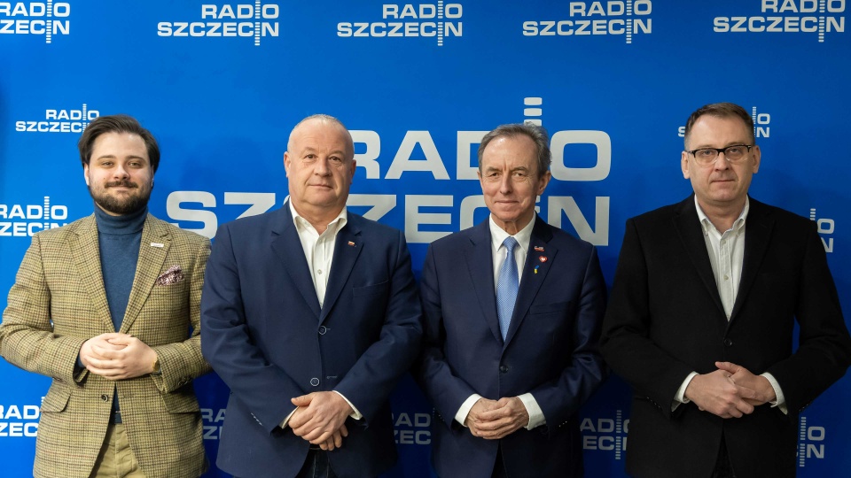 Tomasz Grodzki, Artur Szałabawka, Dawid Krystek, Dariusz Olech. Fot. Robert Stachnik [Radio Szczecin]