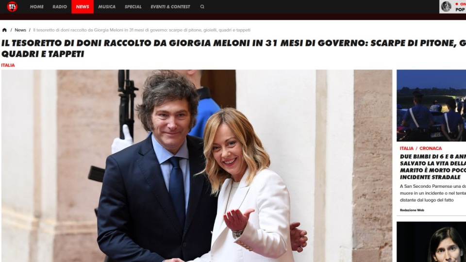 Zgodnie z prawem premier nie może używać prezentów do celów prywatnych. Może przekazać je na cele charytatywne albo wystawić na widok publiczny. źródło: https://www.rtl.it